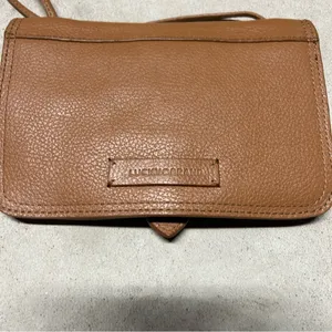 Lucky Brand Liza Convertible Wallet Crossbody Brown 100% Leather Pebbled thumbnail 3