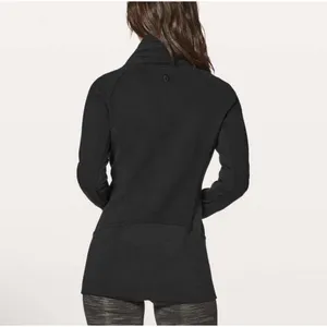 Lululemon Radiant Jacket II Women 6 Blk Good Full Zip Funnel Neck Ribbed‎ Fleece thumbnail 3