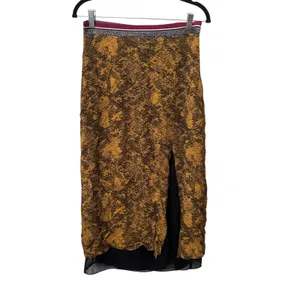 SAYLOR Snake Print Midi Skirt Yellow‎ Medium thumbnail 2