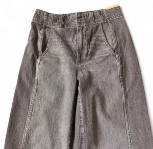 Madewell Women's Denim Tapered Trousers Button Zip Flat Front Size 24 thumbnail 3