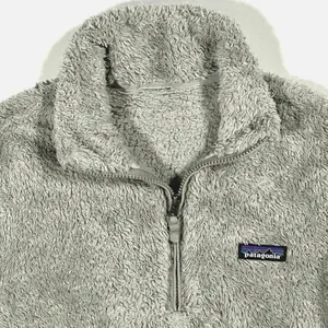Patagonia Sherpa Fleece Womens Large Los‎ Gatos 1/4 Zip Pullover Gorpcore Gray thumbnail 5