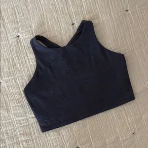 OFFLINE By Aerie The Hugger High Neck Longline Sports Bra in Night Sea Size M thumbnail 7