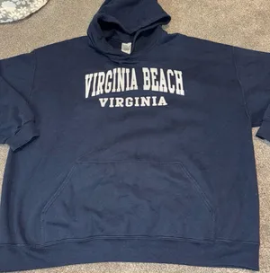 Gildan Navy Virginia Beach Hoodie thumbnail 1