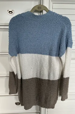 🔴 Oversized Bulk Colored Sweater Blue Size L thumbnail 3