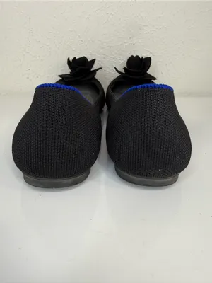 Rothy’s Black Rosette Flower Ballet Flats Size 8 thumbnail 4