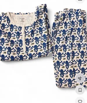 Roller Rabbit Pajamas Monkey Blue Long Sleeve thumbnail 4