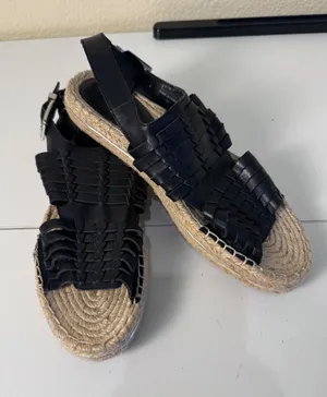 Rebecca Minkoff Espadrille Platform Sandals Women‎ 7.5 Leather Woven Minimalist thumbnail 1