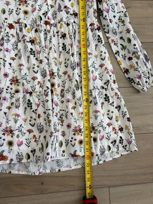 Tuckernuck Hampton House Ivory Floral Botanical Long Sleeve Boho Mini Dress XS thumbnail 10