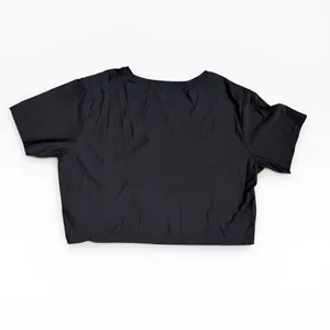 Alphalete Womens Cropped Short Sleeve Workout Tee Black Minimalist‎ Logo S/M thumbnail 2