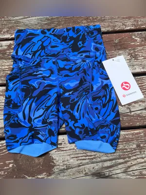 Lululemon Women’s Fast And Free HR Short 6" Pockets Galactic Cobalt Blue|Size:0 thumbnail 14