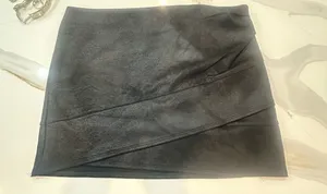EUC Free people Black Faux Suede Mini 8 thumbnail 1