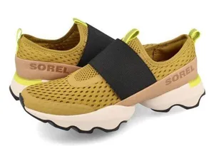 Sorel Kinetic Impact Strap Mesh Sneakers Athletic Slip On Dioxide Gold Black 8 thumbnail 1