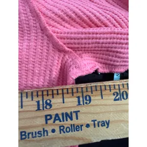We The Free‎ Free People Pink Waffle Knit Thermal V-Neck Cropped Top XL thumbnail 5