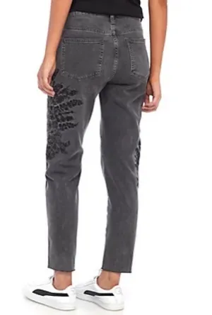 FREE PEOPLE We The Free OB737354 Embroidered Girlfriend Jeans Size 29 thumbnail 5