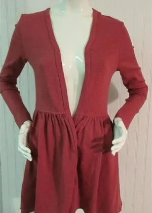 Anthropologie knit jacket top reddish color Small thumbnail 1