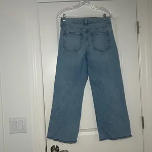J.Crew Wide-Leg Crop Jeans Light Wash Raw Hem Size 27 Womens casual everyday thumbnail 5