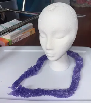 Purple Plastic Kids Lei Necklace thumbnail 1