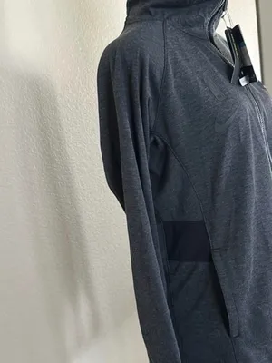 Nike Women's Dark Gray Full-Zip Hooded Jacket thumbnail 4