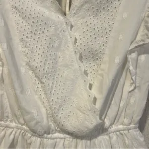 American Eagle Outfitters White Eyelet Cotton Romper size small thumbnail 7