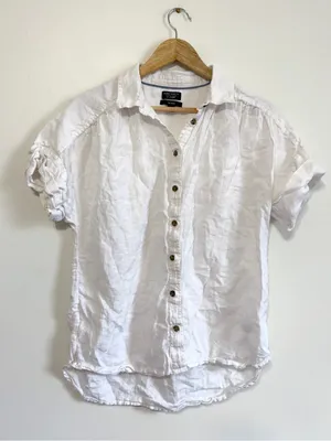 J CREW Irish Linen Baird McNutt Irish Button Up shirt Size Small AY665 thumbnail 2