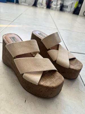 Steve Madden cream cork stretch platform sandals  thumbnail 4
