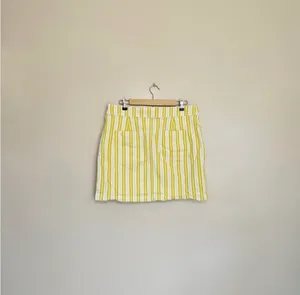 SALE! Yellow Stripe LOFT Cotton Skirt Size 14 EUC thumbnail 2