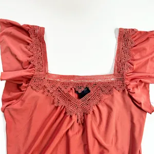 Daytrip Apricot Cut Out Flutter Sleeve Top thumbnail 4