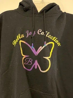 Gildan Black Hoodie with Butterfly - Size M thumbnail 2