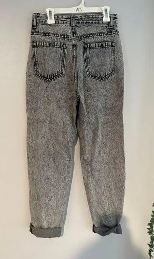 Black Ripped Mom High Rise Jeans thumbnail 2