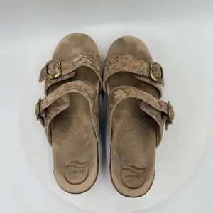 Dansko Sophie Metallic Leather Wedge Buckle Sandals Mules‎ EU 39 US 8.5 thumbnail 6