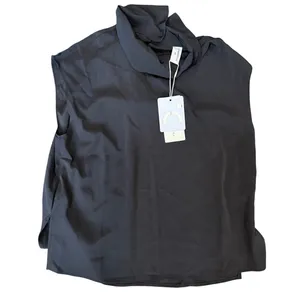 Commense Elegant Leisure Cap Sleeve Classic Top Flowy Black XS thumbnail 3