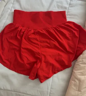 Red free people shorts thumbnail 1