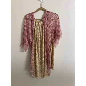 Free People Because I Love You Sheer Tunic Top Wide Sleeve Floral Womens Medium thumbnail 4