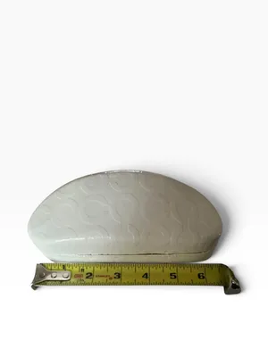 Coach signature embossed hard shell sunglasses eyeglasses case white glossy thumbnail 4