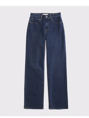 Abercrombie & Fitch Dark Blue High-Rise Jeans - Curve Love size 25 thumbnail 4