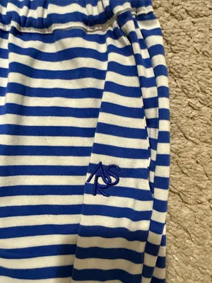 NWT As Revival Striped Wide-Leg lounge Pants - Blue & White size XS thumbnail 6