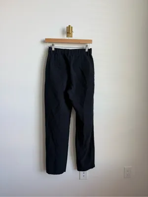 Abercrombie & Fitch High Rise Straight Leg Trousers Black Pull-On Dress Pants XS thumbnail 6