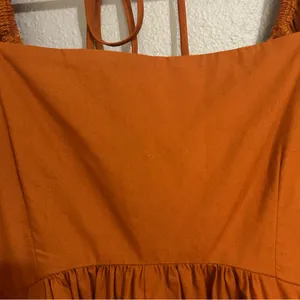 Abercrombie & Fitch Rust Orange Square Neck Puff Sleeve Romper Womens Size Small thumbnail 10