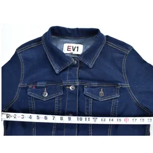 EV1 Ellen DeGeneres Womens Dark Wash LOVE Graphic Denim Jacket Blue Trucker thumbnail 7