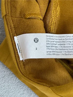 Lululemon Free to be Elevated sport bra gold spice mustard yoga Pilates gym 2 thumbnail 7