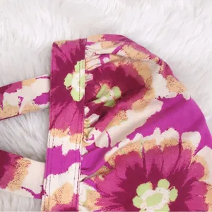 FREE PEOPLE Give Me‎ More Floral Crop Top Puff Sleeve Crisscross Back Small thumbnail 9