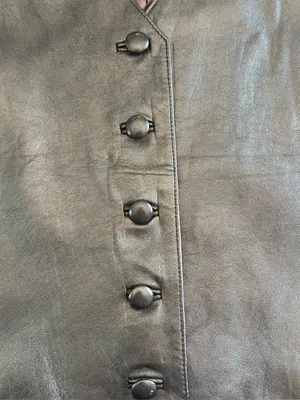 My Clothes Women’s Brown Metallic Genuine Leather Vest Size S Equestrian Preppy thumbnail 3