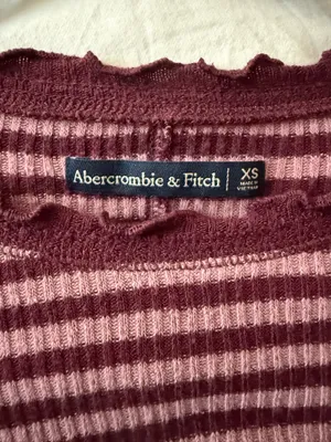 Abercrombie Striped Crop Ribbed Longsleeve thumbnail 3