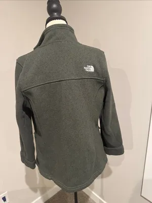 The North Face Women's Olive Green Full-Zip Fleece Jacket thumbnail 5