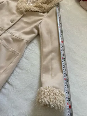 Princess Polly Y2K Penny Lane Faux Shearling Cream Coat Size 2 thumbnail 10