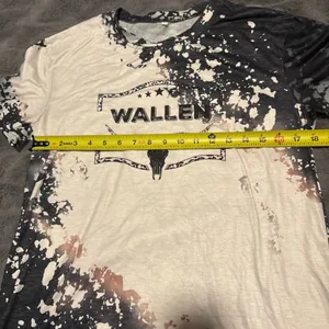 Wallen Graphic Bleach Splash Tee Western Cow Skull Short Sleeve Top thumbnail 7