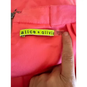 ALICE + OLIVIA Pleated Bubble Hem Coral Salmon Pink Mini Skirt Womens 8 thumbnail 4