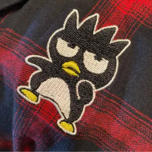 Hello Kitty and Friends x Forever 21 Red Button Down Flannel Long Sleeve Shirt thumbnail 7