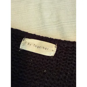 By Together Black V-Neck Cotton Blend Knit Sweater L4035 Womens‎ Medium thumbnail 2