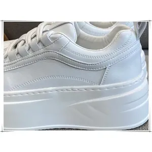 NWT ~ White Breathable Lightweight Faux Leather Platform Sneakers ~ Women's 11.5 thumbnail 5